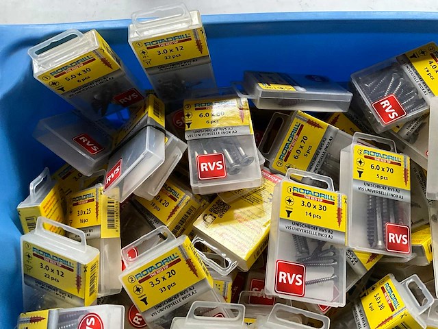 Rotadrill assorti schroeven o.a. rvs (100x) - afbeelding 4 van  6