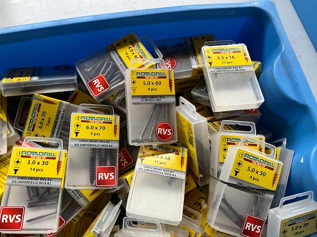 Rotadrill assorti schroeven o.a. rvs (100x) - afbeelding 5 van  6