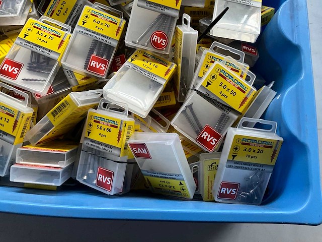 Rotadrill assorti schroeven o.a. rvs (100x) - afbeelding 6 van  6