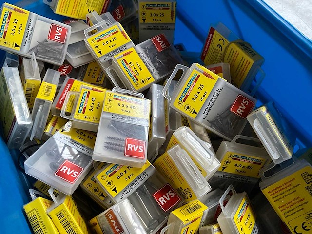 Rotadrill assorti schroeven o.a. rvs (100x) - afbeelding 4 van  5