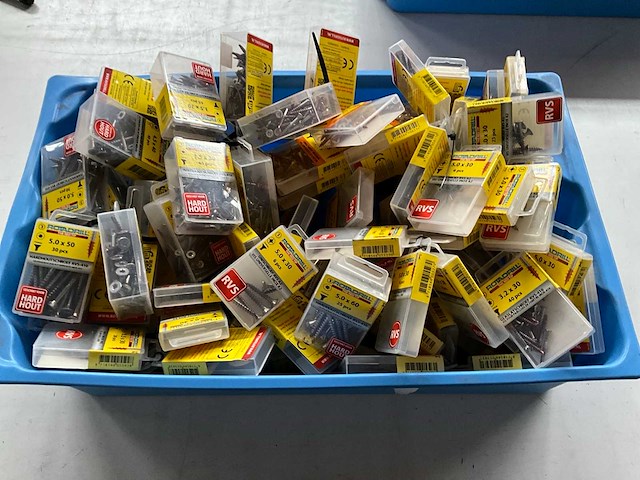 Rotadrill assorti schroeven o.a. rvs en messing (100x) - afbeelding 1 van  7