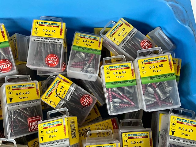 Rotadrill diverse schroeven rvs & verzinkt (50x) - afbeelding 3 van  6