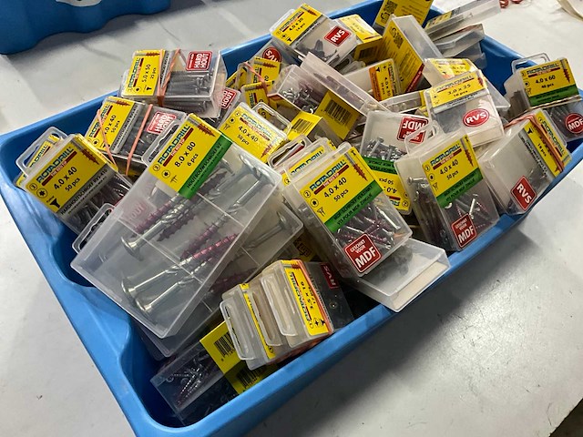 Rotadrill diverse schroeven rvs, verzinkt en messing (100x) - afbeelding 7 van  7