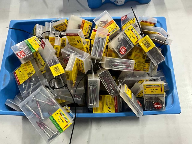 Rotadrill diverse schroeven rvs, verzinkt en messing (100x) - afbeelding 3 van  6