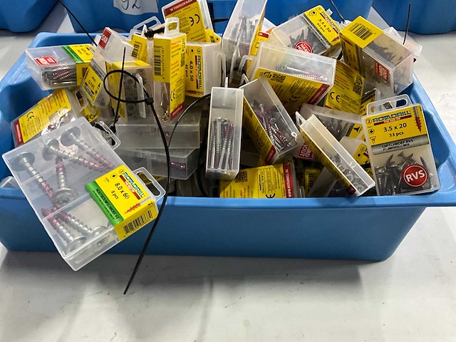 Rotadrill diverse schroeven rvs, verzinkt en messing (100x) - afbeelding 6 van  6