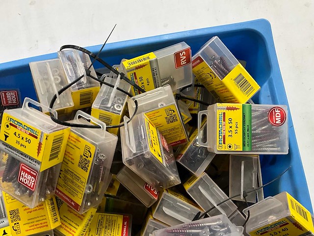 Rotadrill diverse schroeven rvs, verzinkt en messing (100x) - afbeelding 3 van  6