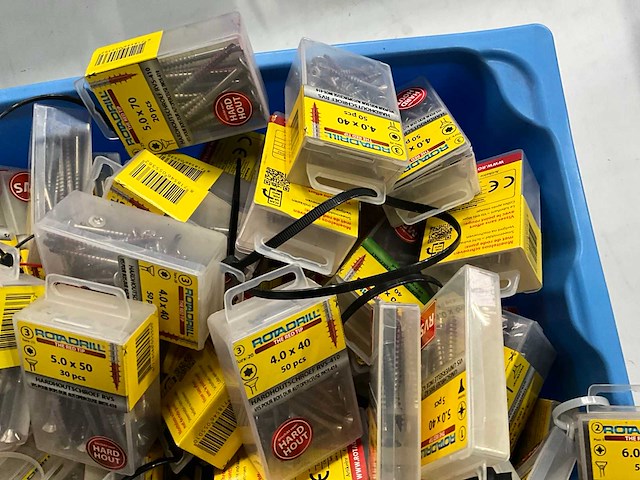 Rotadrill diverse schroeven rvs, verzinkt en messing (100x) - afbeelding 3 van  6