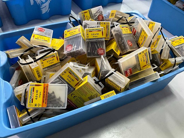 Rotadrill diverse schroeven rvs, verzinkt en messing (100x) - afbeelding 6 van  6