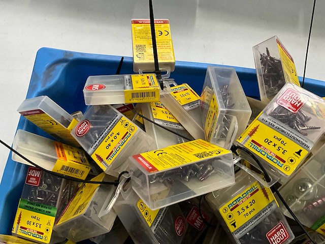 Rotadrill diverse schroeven rvs, verzinkt en messing (100x) - afbeelding 2 van  6