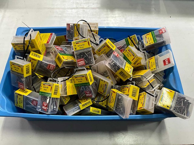 Rotadrill diverse schroeven rvs, verzinkt en messing (100x) - afbeelding 1 van  7