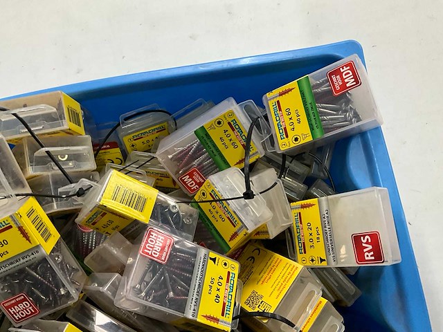Rotadrill diverse schroeven rvs, verzinkt en messing (100x) - afbeelding 3 van  7