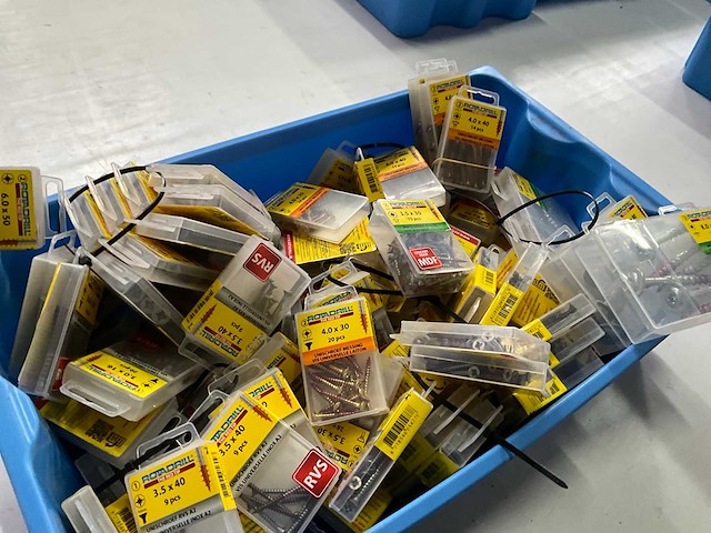 Rotadrill diverse schroeven rvs, verzinkt en messing (100x) - afbeelding 7 van  8