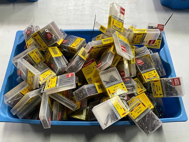 Rotadrill diverse schroeven rvs, verzinkt en messing (100x) - afbeelding 1 van  7