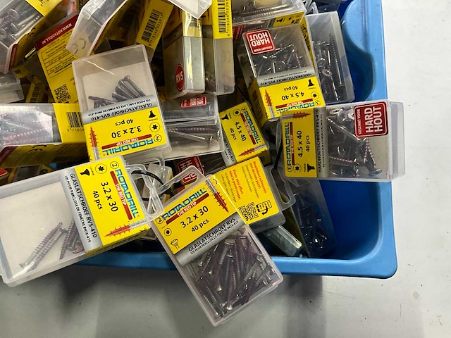 Rotadrill diverse schroeven rvs, verzinkt en messing (100x) - afbeelding 4 van  7