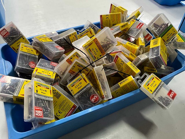 Rotadrill diverse schroeven rvs, verzinkt en messing (100x) - afbeelding 6 van  7