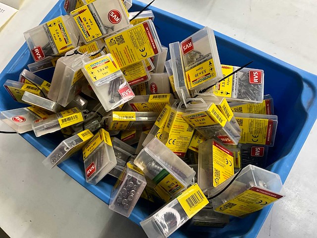 Rotadrill diverse schroeven rvs, verzinkt en messing (100x) - afbeelding 7 van  7