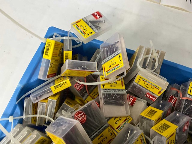 Rotadrill diverse schroeven rvs, verzinkt en messing (100x) - afbeelding 4 van  7