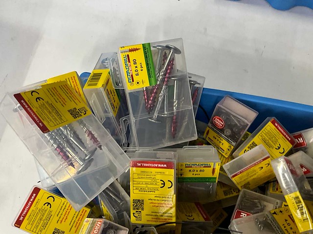 Rotadrill diverse schroeven rvs, verzinkt en messing (100x) - afbeelding 2 van  7