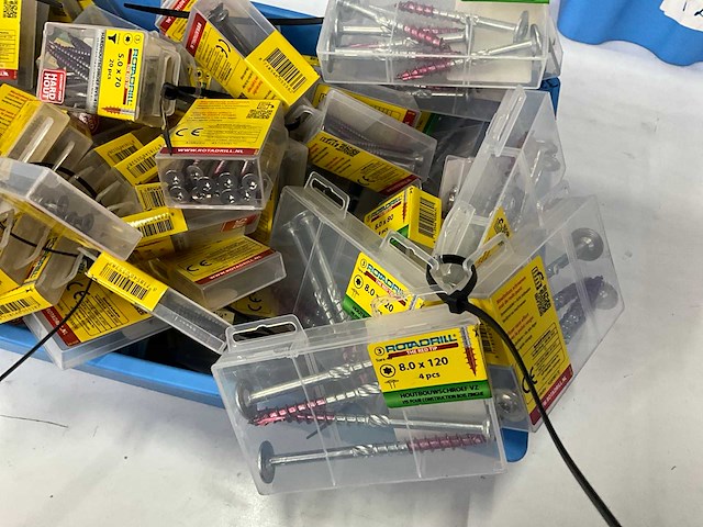 Rotadrill diverse schroeven rvs, verzinkt en messing (100x) - afbeelding 4 van  7