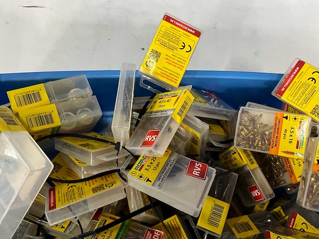 Rotadrill diverse schroeven rvs, verzinkt en messing (100x) - afbeelding 3 van  8