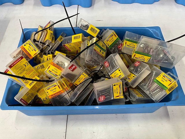 Rotadrill diverse schroeven rvs, verzinkt en messing (100x) - afbeelding 1 van  7