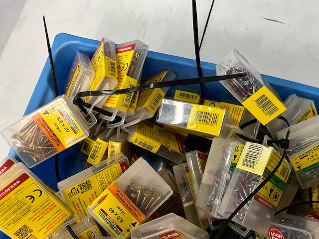 Rotadrill diverse schroeven rvs, verzinkt en messing (100x) - afbeelding 4 van  7