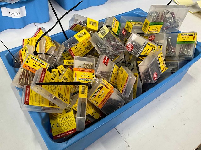 Rotadrill diverse schroeven rvs, verzinkt en messing (100x) - afbeelding 6 van  7