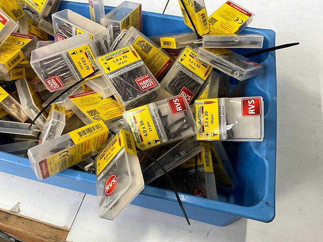 Rotadrill diverse schroeven rvs, verzinkt en messing (100x) - afbeelding 4 van  7