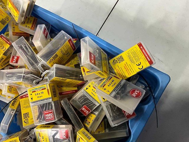 Rotadrill diverse schroeven rvs, verzinkt en messing (100x) - afbeelding 5 van  7