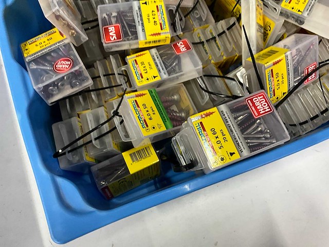 Rotadrill diverse schroeven rvs, verzinkt en messing (100x) - afbeelding 5 van  6