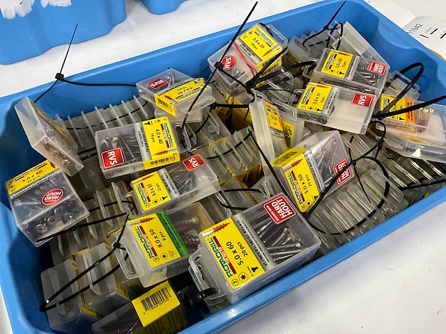 Rotadrill diverse schroeven rvs, verzinkt en messing (100x) - afbeelding 6 van  6