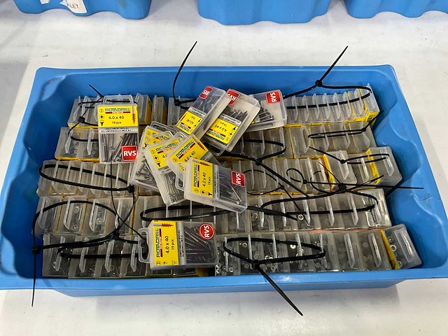 Rotadrill diverse schroeven rvs, verzinkt en messing (100x) - afbeelding 2 van  7