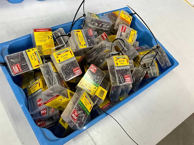 Rotadrill diverse schroeven rvs, verzinkt en messing (100x) - afbeelding 7 van  7