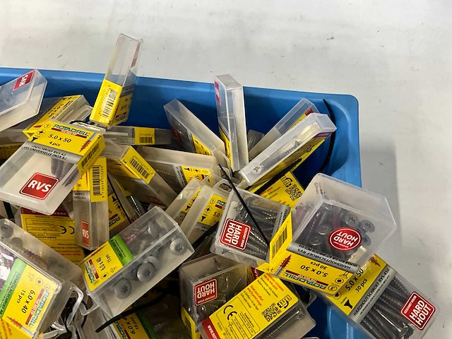Rotadrill diverse schroeven rvs, verzinkt en messing (100x) - afbeelding 3 van  7