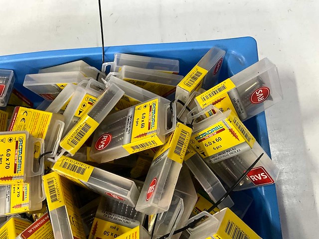 Rotadrill diverse schroeven rvs, verzinkt en messing (100x) - afbeelding 2 van  7