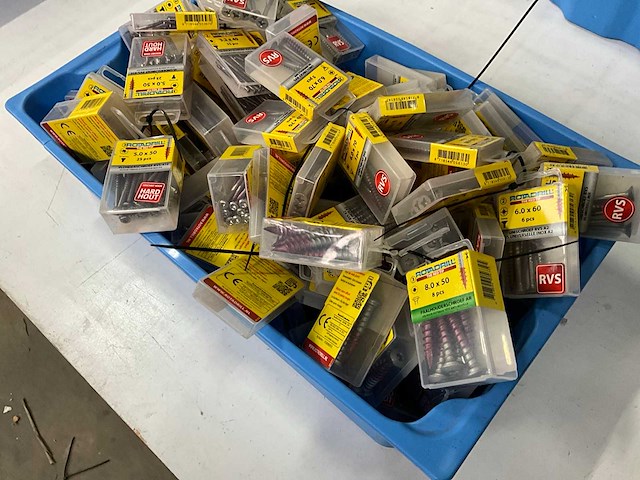Rotadrill diverse schroeven rvs, verzinkt en messing (100x) - afbeelding 7 van  7