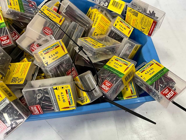 Rotadrill diverse schroeven rvs, verzinkt en messing (100x) - afbeelding 4 van  7