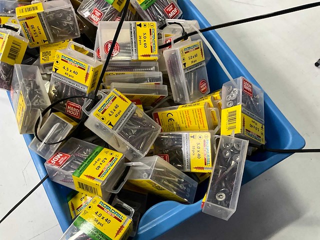 Rotadrill diverse schroeven rvs, verzinkt en messing (100x) - afbeelding 6 van  7