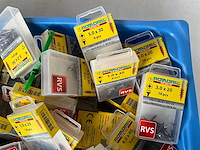 Rotadrill diverse schroeven rvs, verzinkt en messing in blister (100x) - afbeelding 3 van  7