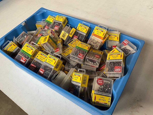 Rotadrill diverse schroeven rvs, verzinkt en messing in blister (100x) - afbeelding 5 van  5