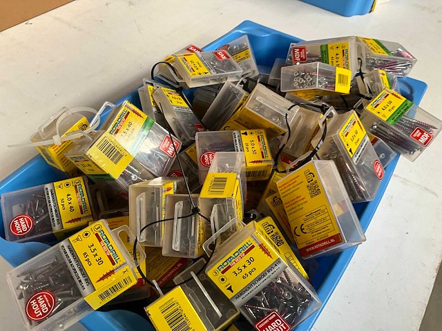 Rotadrill diverse schroeven rvs, verzinkt en messing in blister (100x) - afbeelding 6 van  7