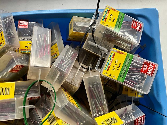 Rotadrill diverse schroeven rvs, verzinkt en messing in blister (100x) - afbeelding 2 van  5
