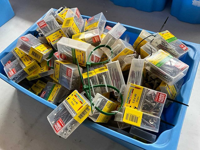 Rotadrill diverse schroeven rvs, verzinkt en messing in blister (100x) - afbeelding 5 van  5