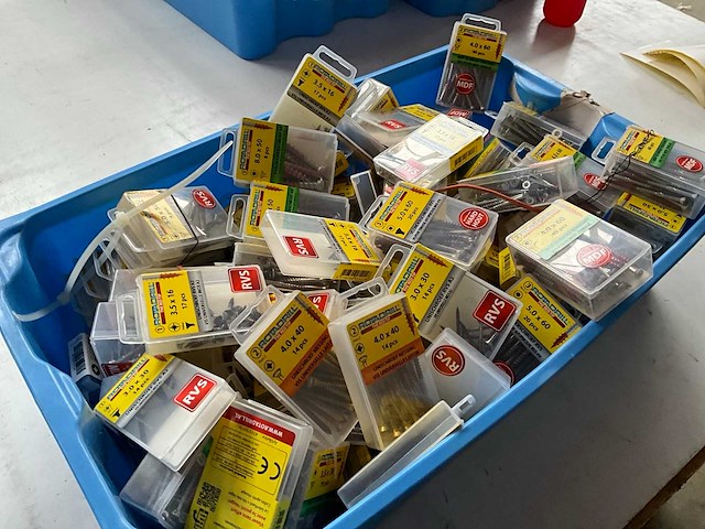 Rotadrill diverse schroeven rvs, verzinkt en messing in blister (100x) - afbeelding 6 van  7