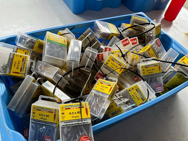 Rotadrill diverse schroeven rvs, verzinkt en messing in blister (100x) - afbeelding 5 van  5