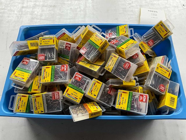 Rotadrill diverse schroeven rvs, verzinkt en messing in blister (100x) - afbeelding 1 van  7