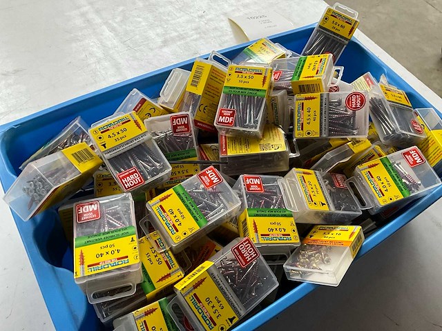 Rotadrill diverse schroeven rvs, verzinkt en messing in blister (100x) - afbeelding 7 van  7
