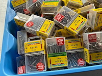 Rotadrill diverse schroeven rvs, verzinkt en messing in blister (100x) - afbeelding 2 van  7