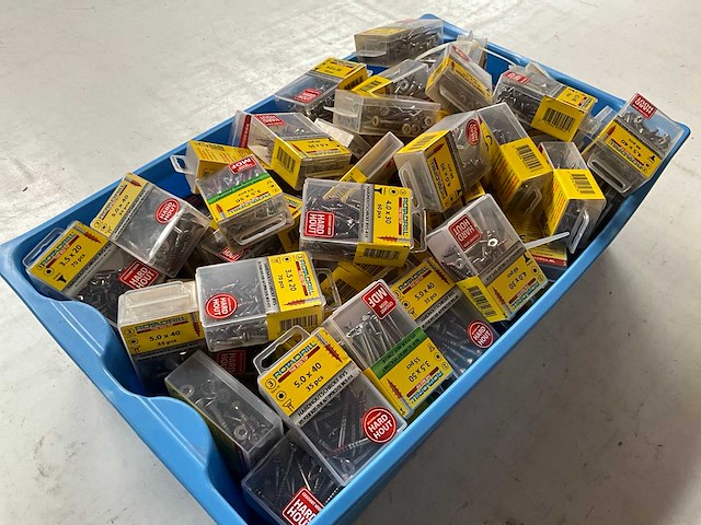 Rotadrill diverse schroeven rvs, verzinkt en messing in blister (100x) - afbeelding 7 van  7