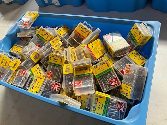 Rotadrill diverse schroeven rvs, verzinkt en messing in blister (100x) - afbeelding 7 van  7